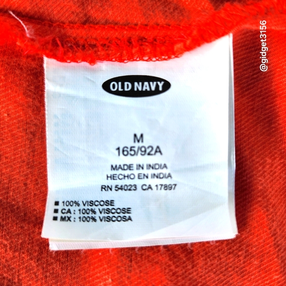 EUC  ORANGE SLEEVELESS BLOUSE TUCK PLEATS ON FRONT BY OLD NAVY - SIZE MEDIUM - Picture 5 of 7